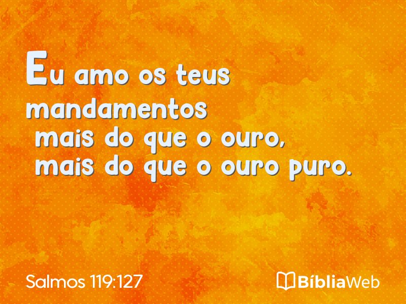 Salmos 119:127 em imagem para compartilhar