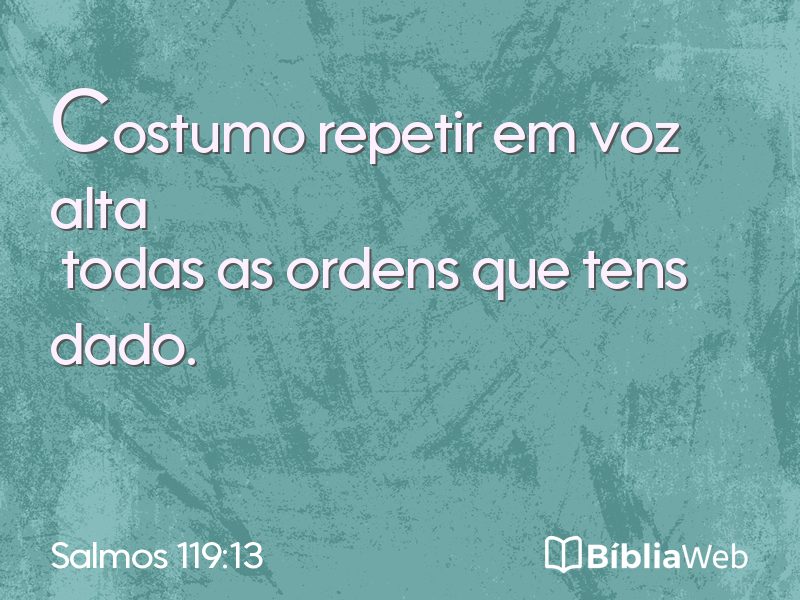 Salmos 119:13 em imagem para compartilhar