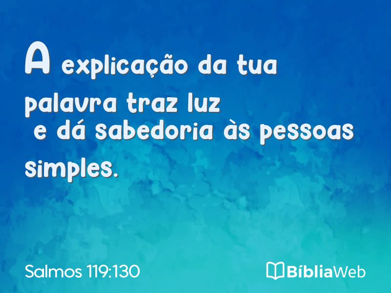 Salmos 119:130 em imagem para compartilhar