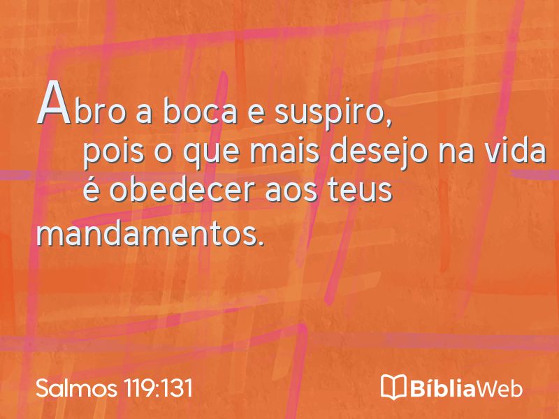 Salmos 119:131 em imagem para compartilhar