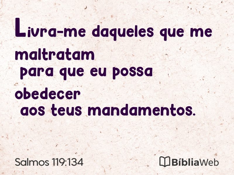 Salmos 119:134 em imagem para compartilhar