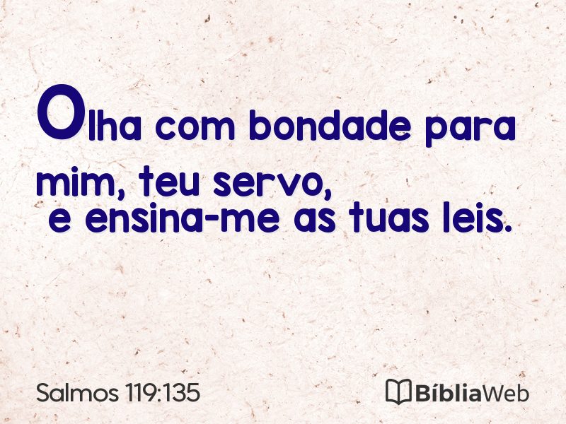 Salmos 119:135 em imagem para compartilhar