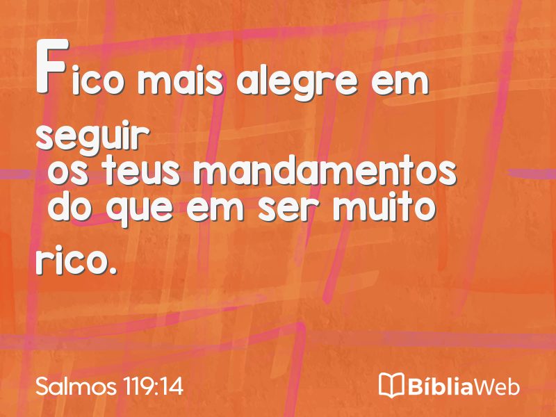 Salmos 119:14 em imagem para compartilhar