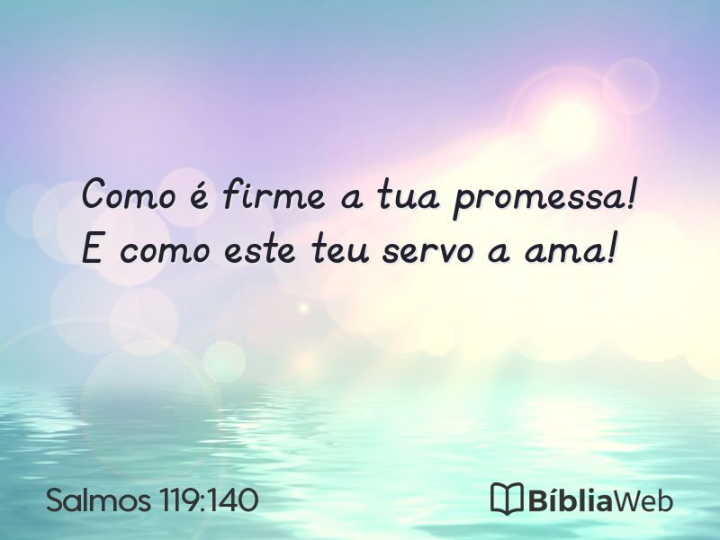Salmos 119:140 em imagem para compartilhar