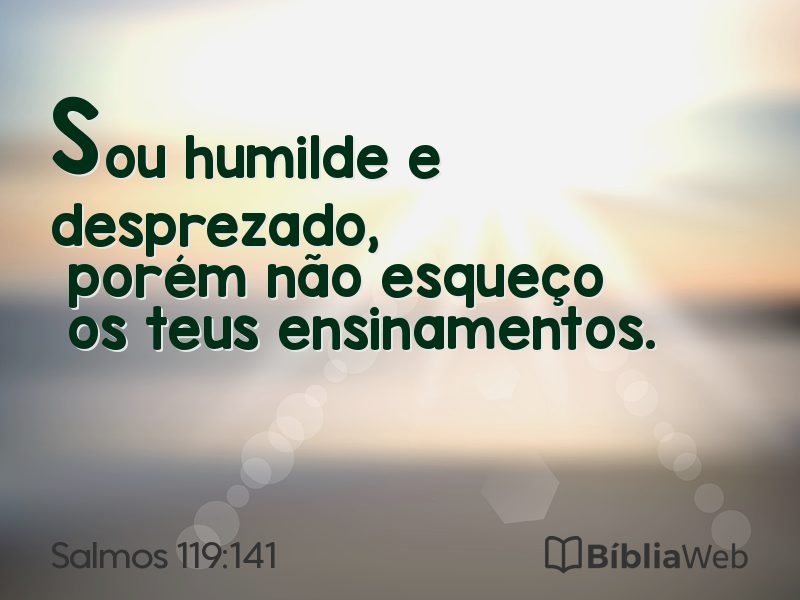 Salmos 119:141 em imagem para compartilhar