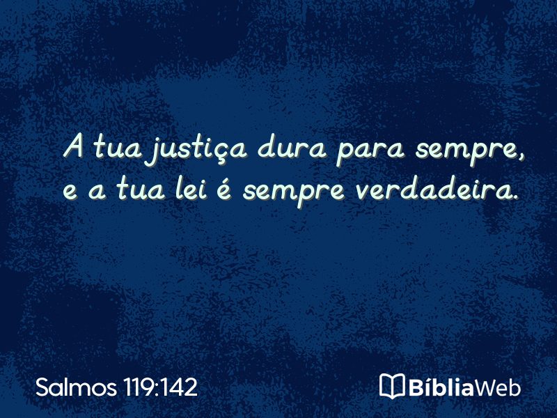 Salmos 119:142 em imagem para compartilhar