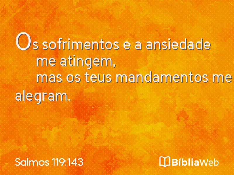 Salmos 119:143 em imagem para compartilhar