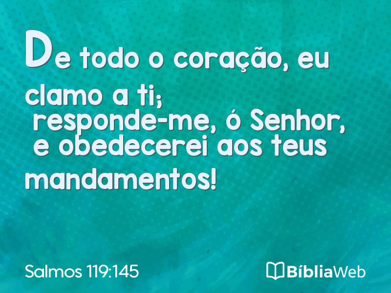 Salmos 119:145 em imagem para compartilhar