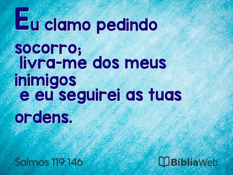 Salmos 119:146 em imagem para compartilhar