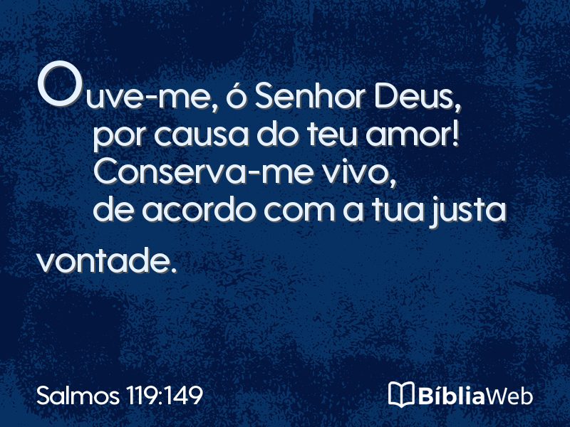 Salmos 119:149 em imagem para compartilhar