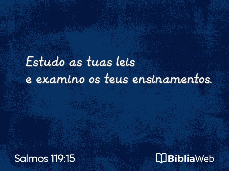 Salmos 119:15 em imagem para compartilhar