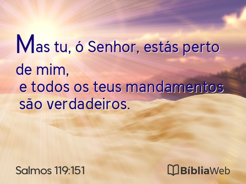 Salmos 119:151 em imagem para compartilhar