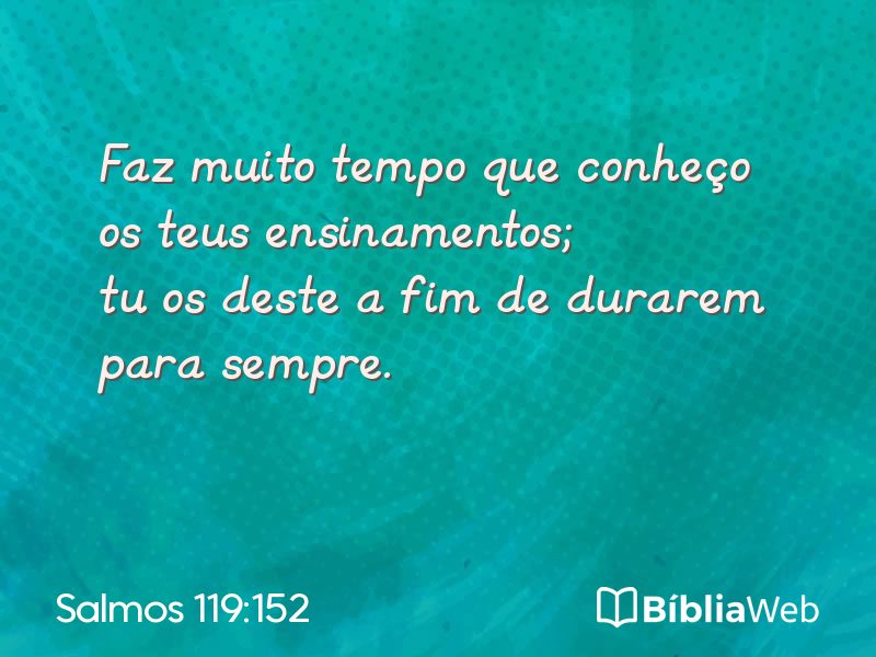 Salmos 119:152 em imagem para compartilhar