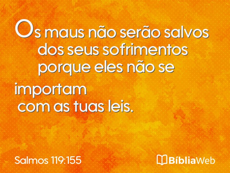 Salmos 119:155 em imagem para compartilhar
