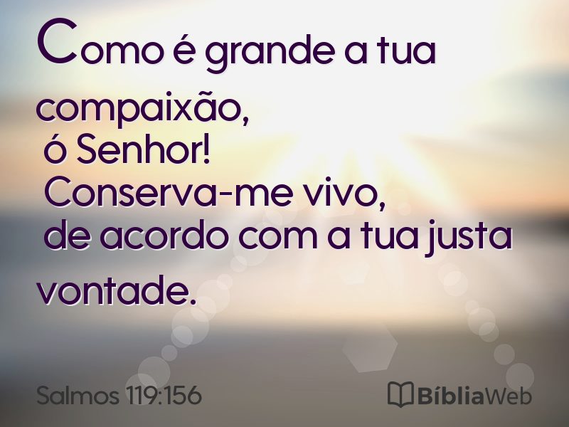 Salmos 119:156 em imagem para compartilhar