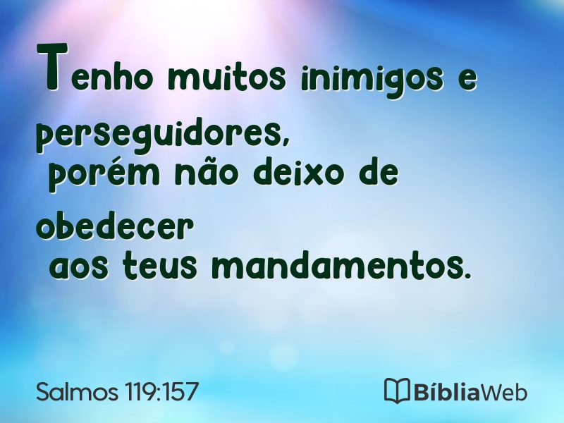 Salmos 119:157 em imagem para compartilhar
