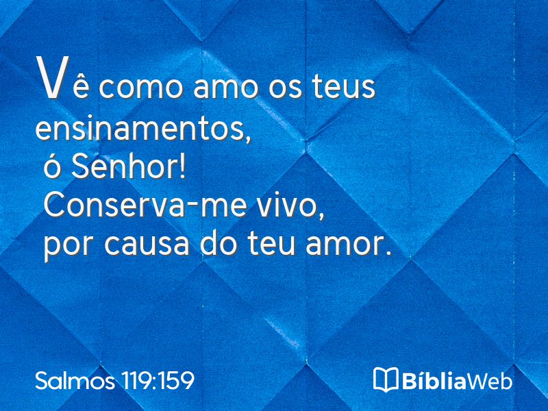 Salmos 119:159 em imagem para compartilhar