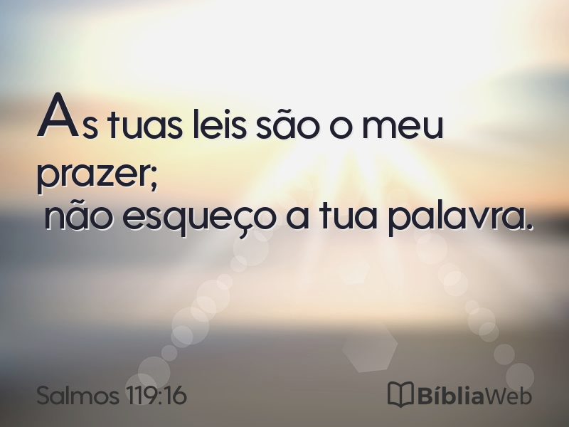 Salmos 119:16 em imagem para compartilhar