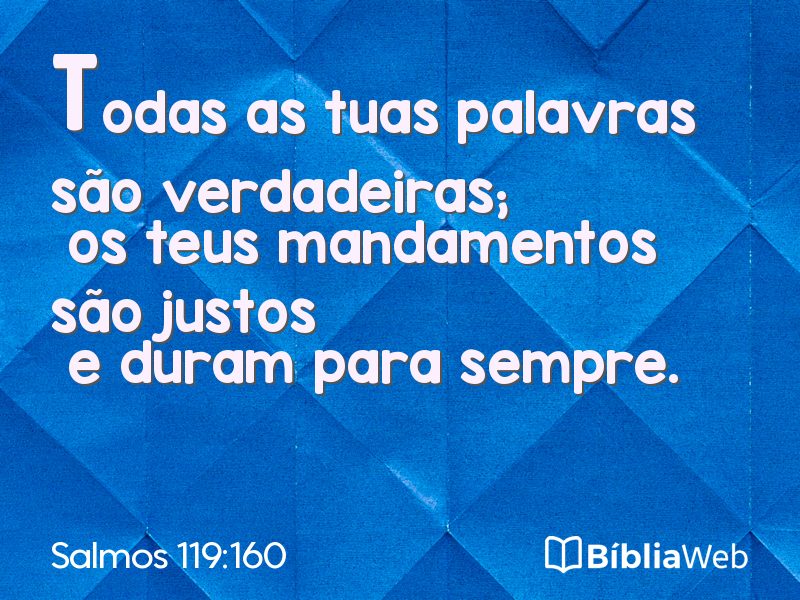 Salmos 119:160 em imagem para compartilhar