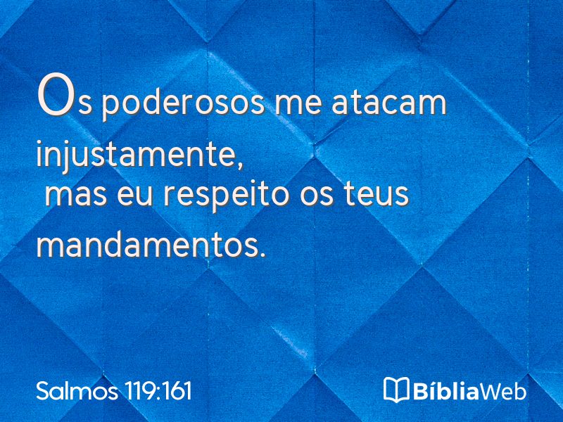 Salmos 119:161 em imagem para compartilhar