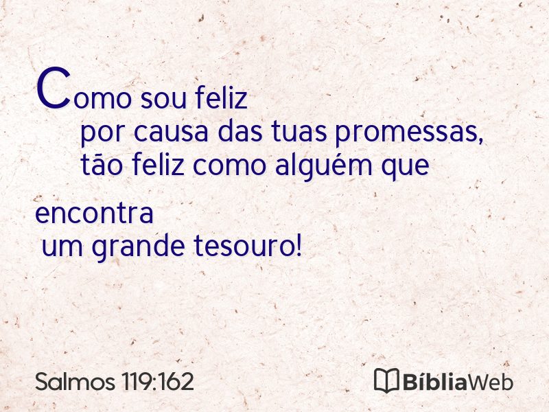 Salmos 119:162 em imagem para compartilhar