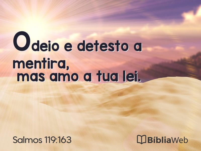 Salmos 119:163 em imagem para compartilhar
