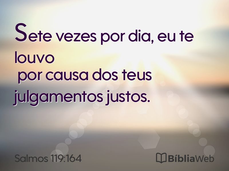 Salmos 119:164 em imagem para compartilhar