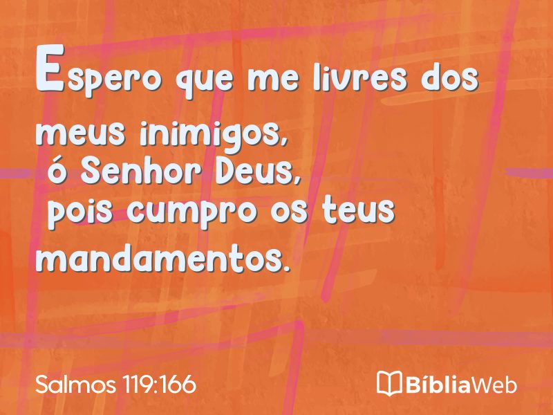 Salmos 119:166 em imagem para compartilhar