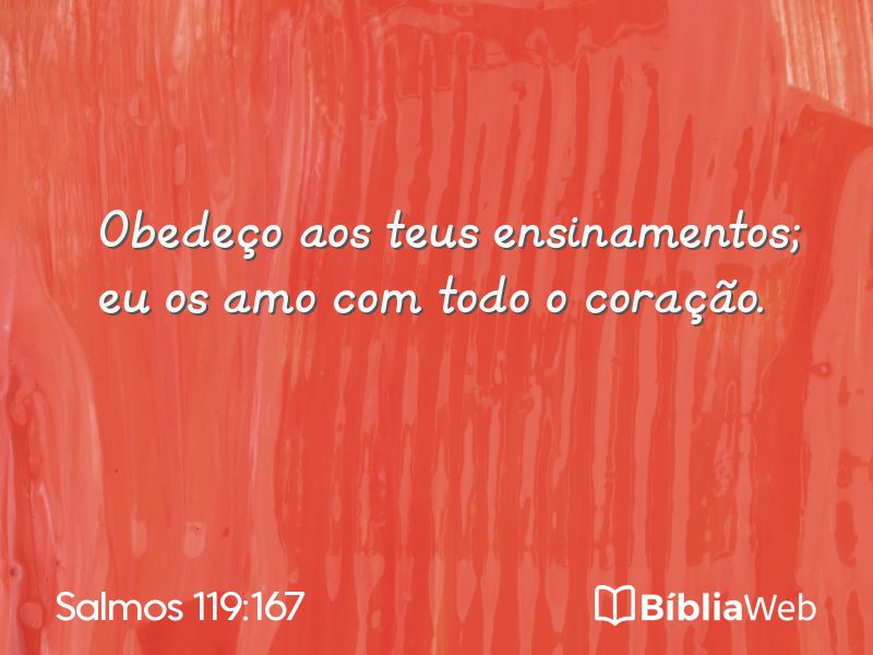 Salmos 119:167 em imagem para compartilhar