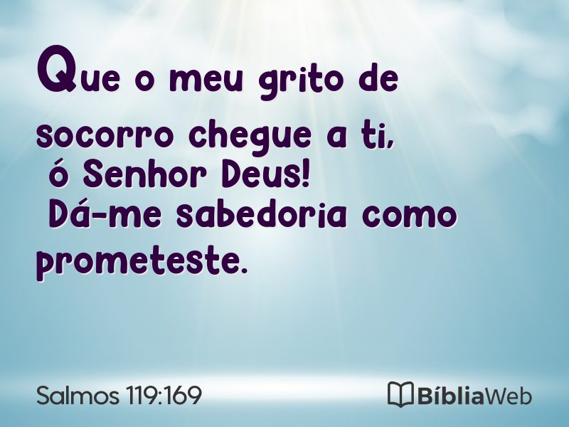 Salmos 119:169 em imagem para compartilhar