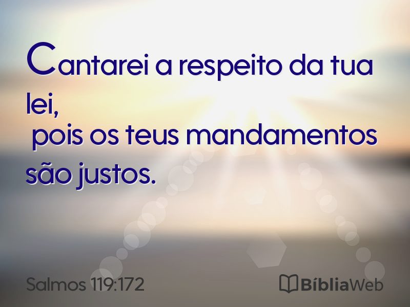 Salmos 119:172 em imagem para compartilhar