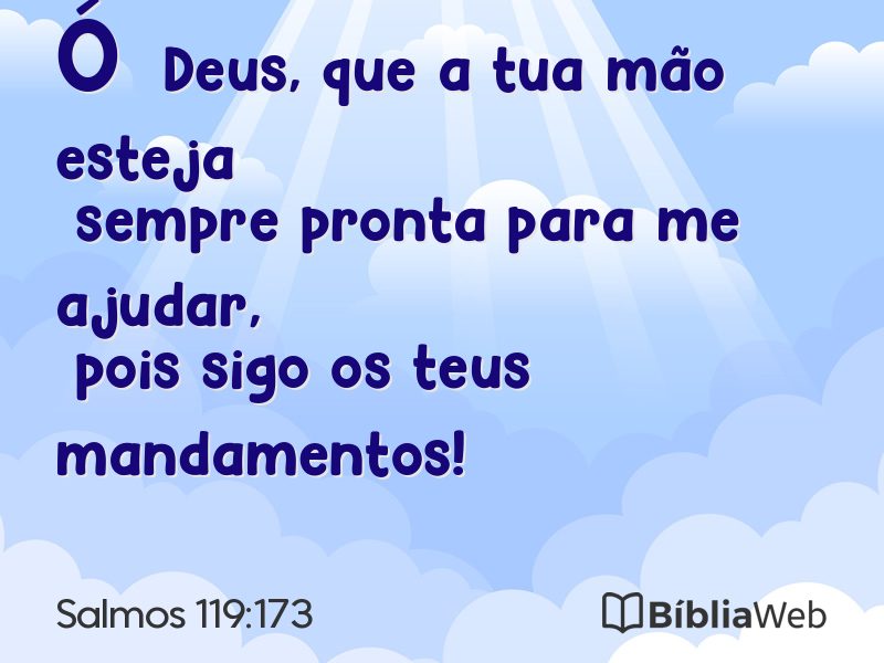 Salmos 119:173 em imagem para compartilhar