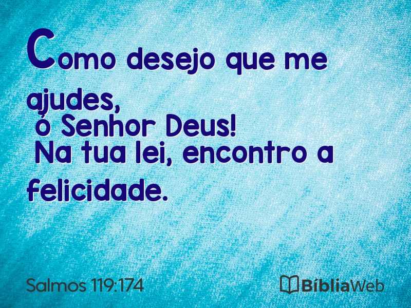 Salmos 119:174 em imagem para compartilhar
