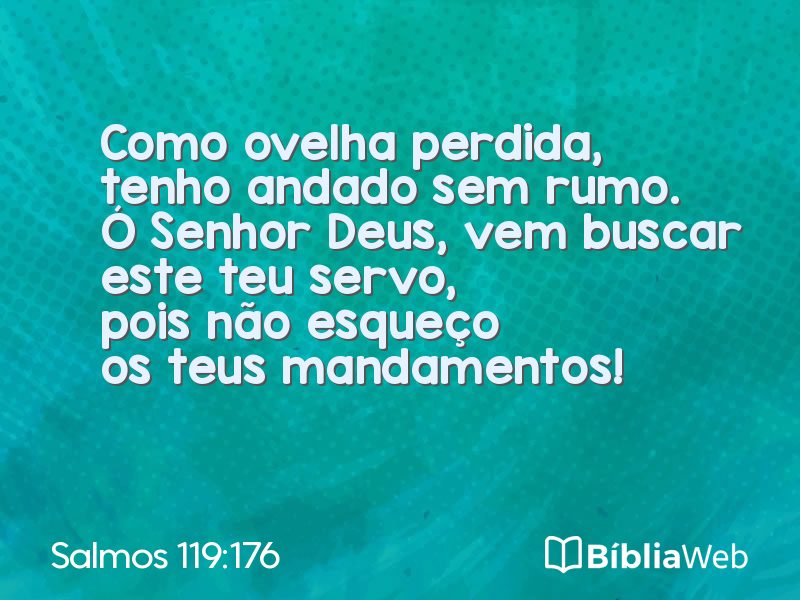 Salmos 119:176 em imagem para compartilhar