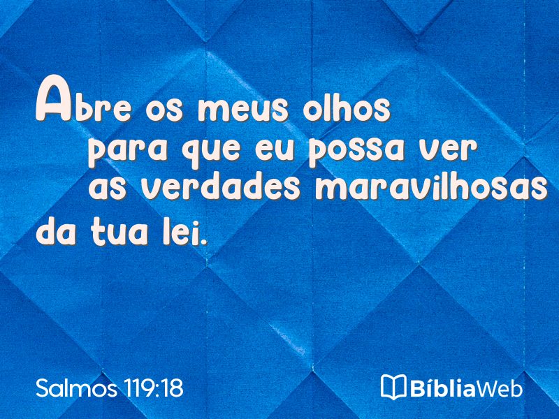 Salmos 119:18 em imagem para compartilhar