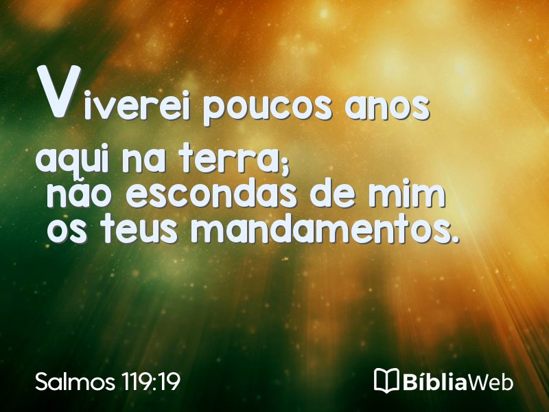 Salmos 119:19 em imagem para compartilhar