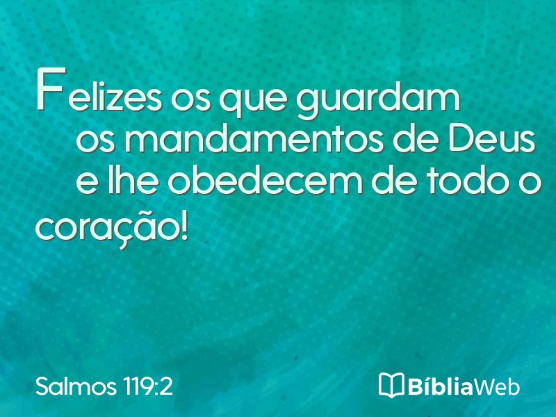 Salmos 119:2 em imagem para compartilhar