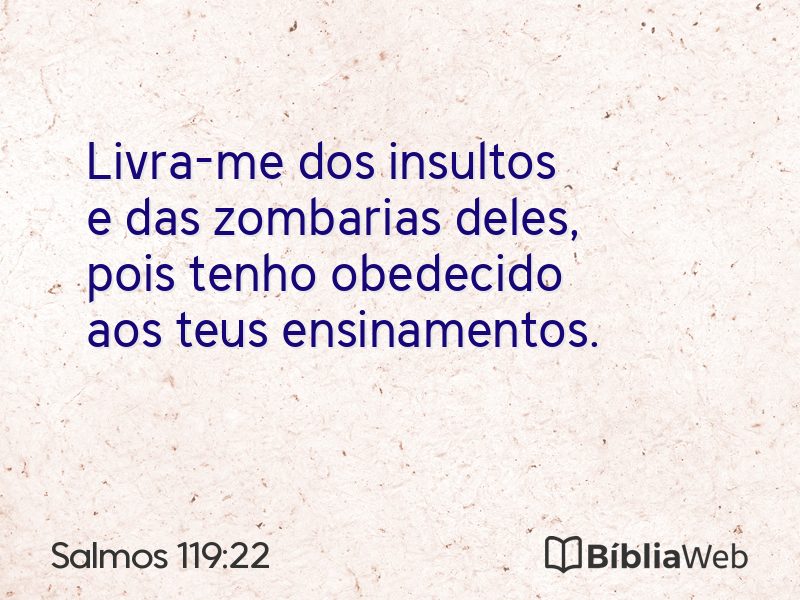 Salmos 119:22 em imagem para compartilhar