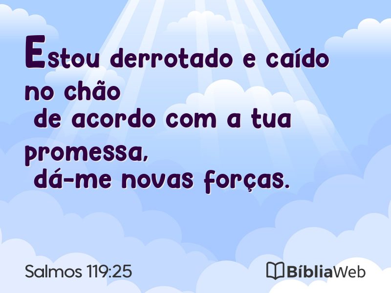 Salmos 119:25 em imagem para compartilhar