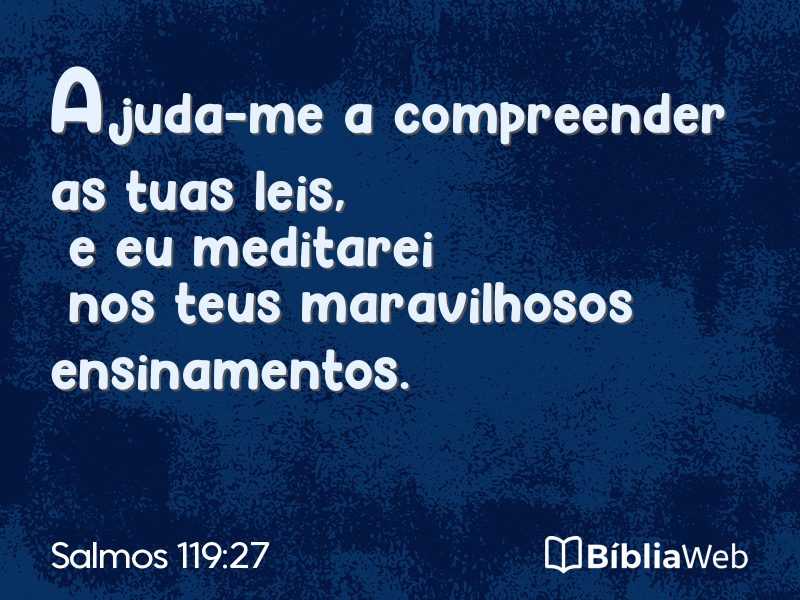 Salmos 119:27 em imagem para compartilhar