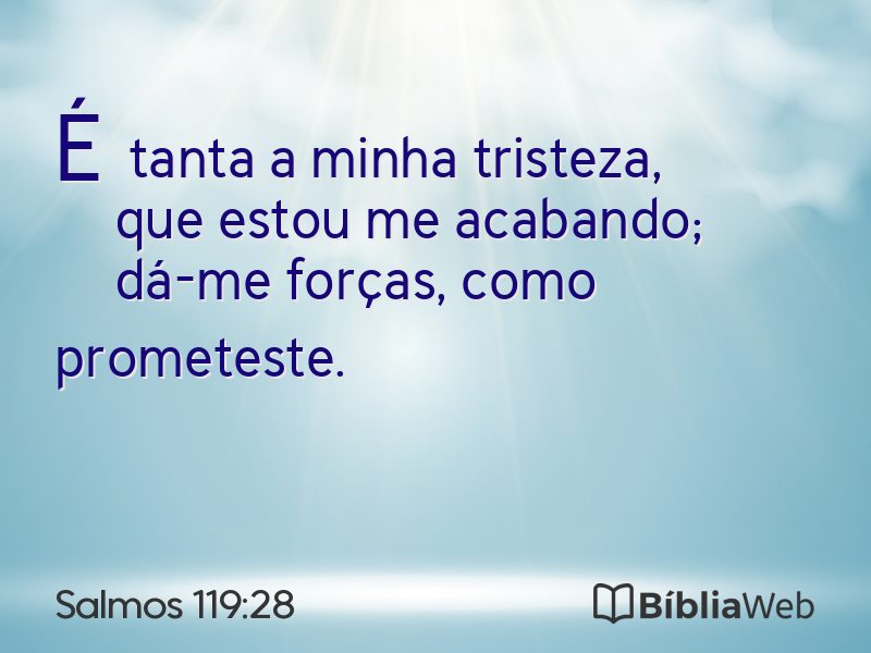 Salmos 119:28 em imagem para compartilhar