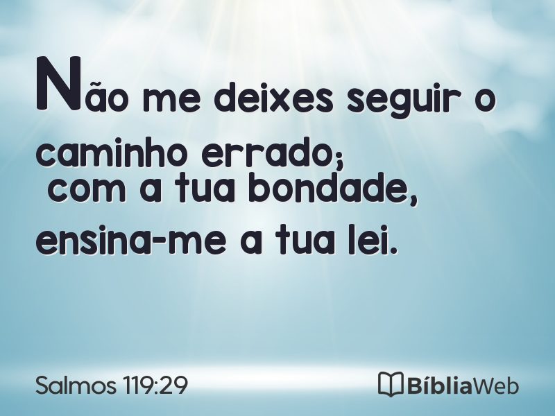 Salmos 119:29 em imagem para compartilhar