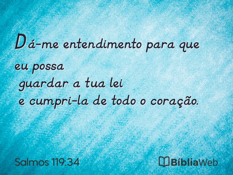 Salmos 119:34 em imagem para compartilhar