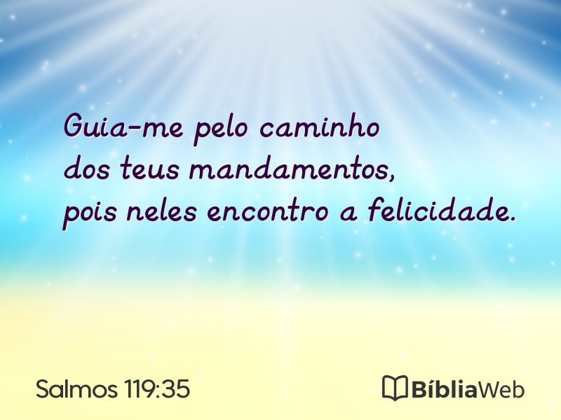 Salmos 119:35 em imagem para compartilhar