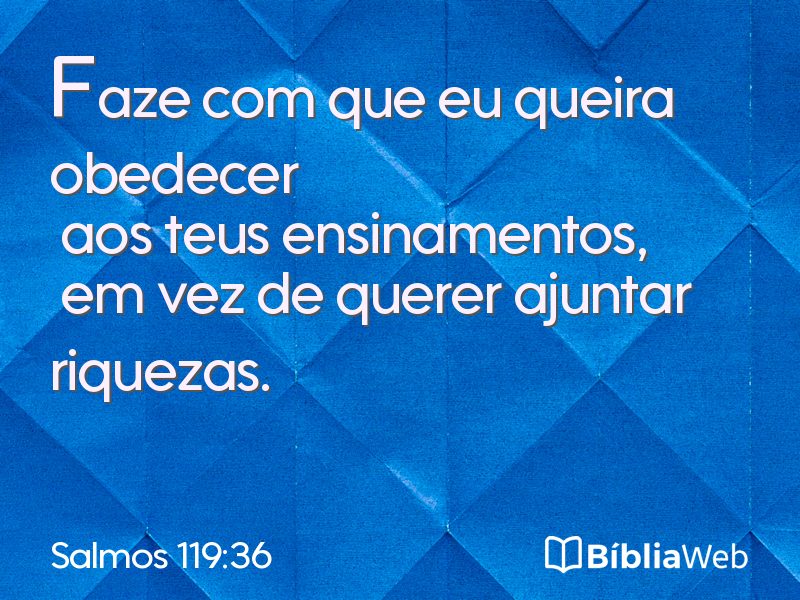 Salmos 119:36 em imagem para compartilhar