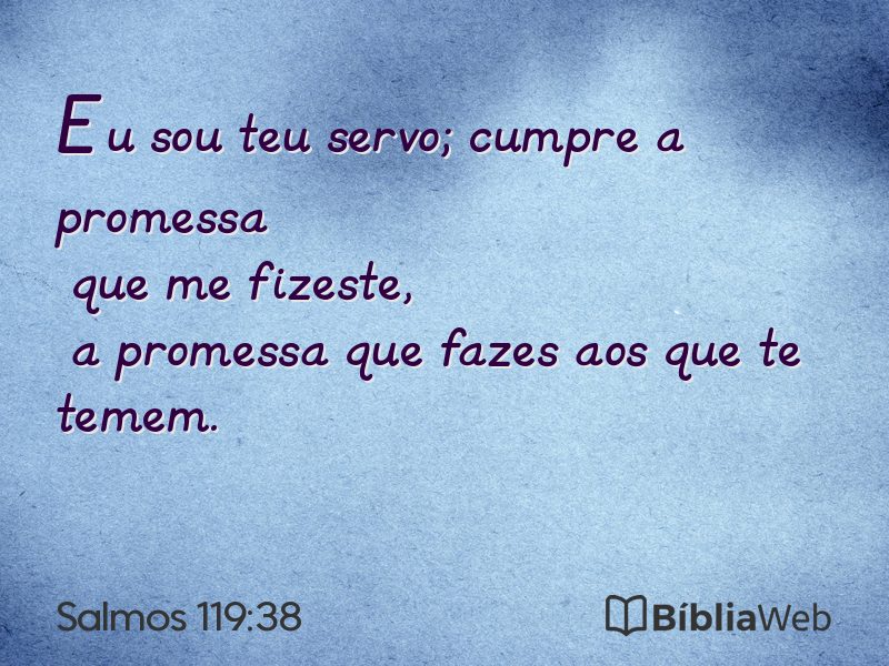 Salmos 119:38 em imagem para compartilhar