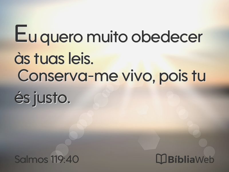Salmos 119:40 em imagem para compartilhar