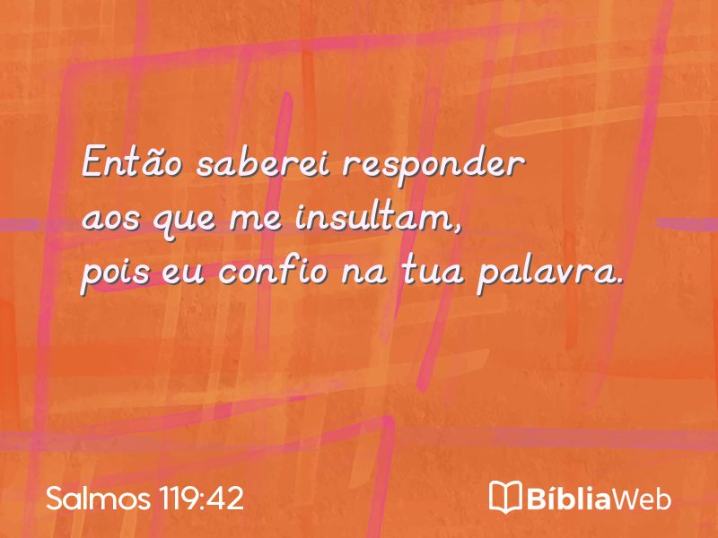 Salmos 119:42 em imagem para compartilhar