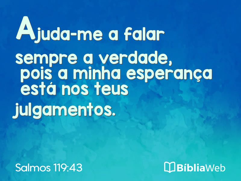 Salmos 119:43 em imagem para compartilhar