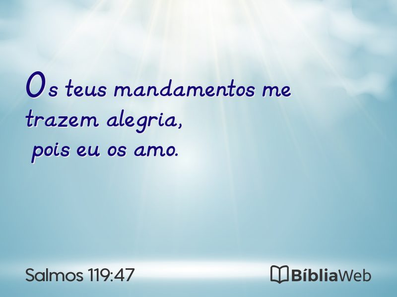 Salmos 119:47 em imagem para compartilhar